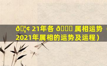 🦢 21年各 🐋 属相运势（2021年属相的运势及运程）